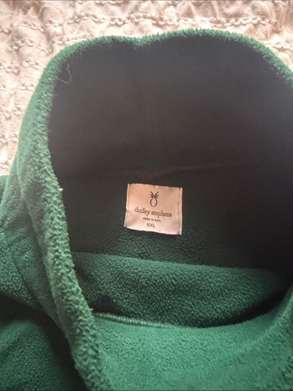Dudley Stephens Deep Green Fleece Pullover